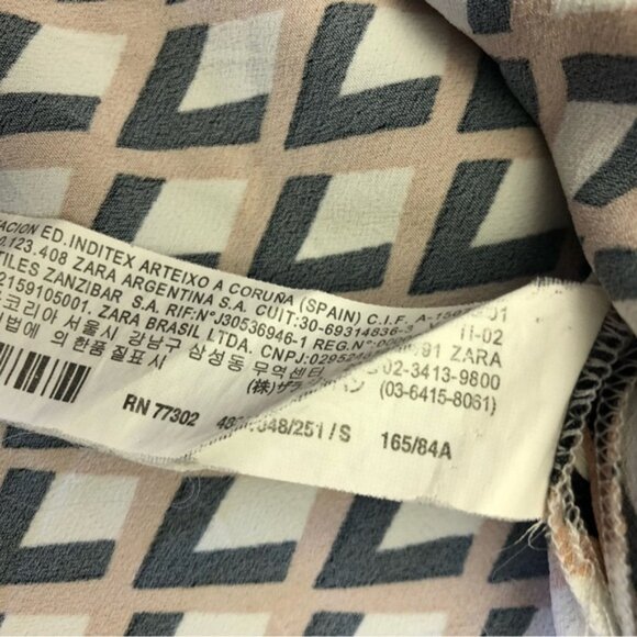 ZARA WOMEN LONG SLEEVE LIGHT BLOUSE IN SIZE SMALL - Picture 7 of 7